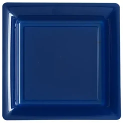 12 Assiettes Plastique - Bleu Marine
