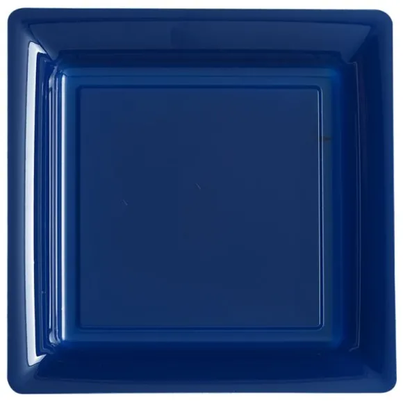 12 Assiettes Plastique - Bleu Marine