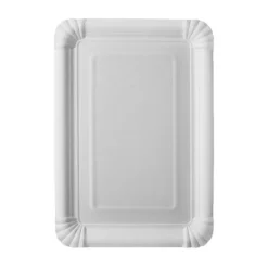 6 Assiettes Rectangulaires en Carton - 16,5 x 23 cm - "Pure"