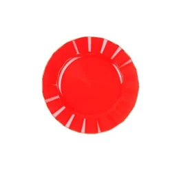 6 assiettes réutilisables en plastique - Diamètre 19 cm - Couleur au choix