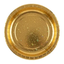 10 assiettes étoilées en carton - Diamètre 22 cm - Couleur au choix