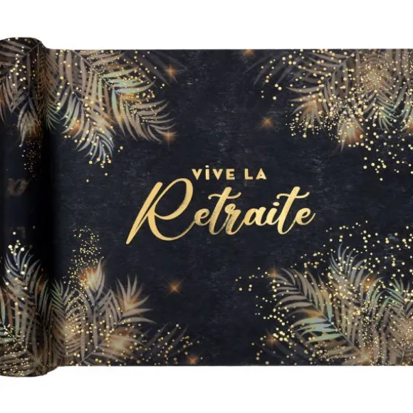 6 assiettes "Vive la Retraite" en carton - Diamètre 23 cm - Collection Retraite Dorée - Couleur au choix