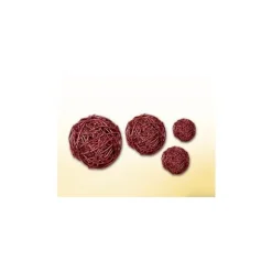 Assortiment de Boules Rotin Bordeaux