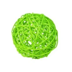 Assortiment de 10 Boules Rotin Vert