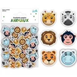 Assortiment de confettis en papier - Collection Animaux