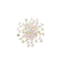 Assortiment de 100 Confettis - Sirène Pastel et Or