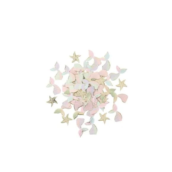 Assortiment de 100 Confettis - Sirène Pastel et Or