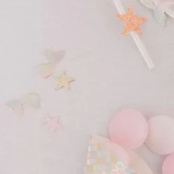Assortiment de 100 Confettis - Sirène Pastel et Or