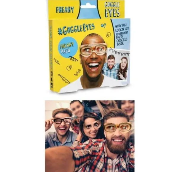 Assortiment de 10 Lunettes Imprimées en Carton "Google Eyes"