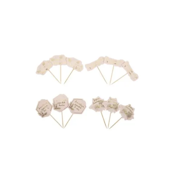 Assortiment de 12 Pics - Collection Boho Blush et Or