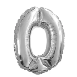 Ballon à air Chiffre Argent - 40 cm - Chiffre au Choix