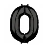 Ballon à air Chiffre Noir - 66 cm - Chiffre au Choix