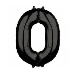 Ballon à air Chiffre Noir - 66 cm - Chiffre au Choix
