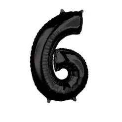 Ballon à air Chiffre Noir - 66 cm - Chiffre au Choix