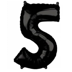 Ballon à air Chiffre Noir - 66 cm - Chiffre au Choix