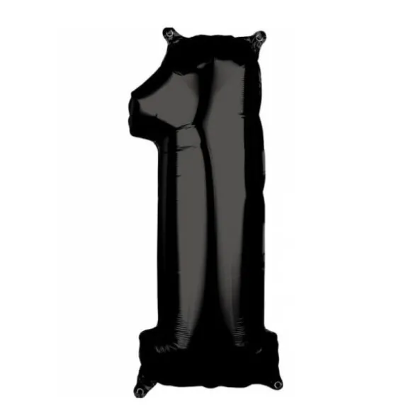 Ballon à air Chiffre Noir - 66 cm - Chiffre au Choix