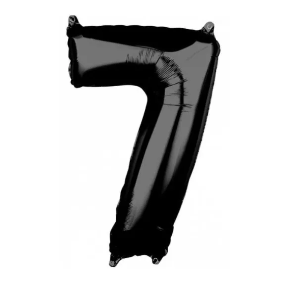 Ballon à air Chiffre Noir - 66 cm - Chiffre au Choix