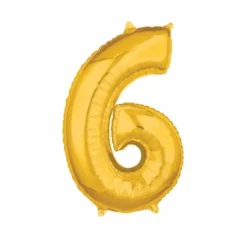 Ballon à air Chiffre Or - 66 cm - Chiffre au Choix