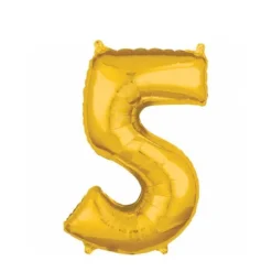 Ballon à air Chiffre Or - 66 cm - Chiffre au Choix