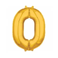 Ballon à air Chiffre Or - 40 cm - Chiffre au Choix
