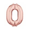 Ballon à air Chiffre Rose Gold - 40 cm - Chiffre au Choix