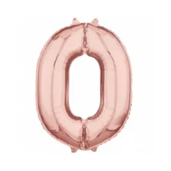 Ballon à air Chiffre Rose Gold - 40 cm - Chiffre au Choix