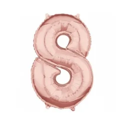 Ballon à air Chiffre Rose Gold - 40 cm - Chiffre au Choix