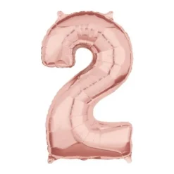 Ballon à air Chiffre Rose Gold - 40 cm - Chiffre au Choix