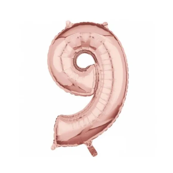 Ballon à air Chiffre Rose Gold - 40 cm - Chiffre au Choix