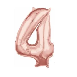 Ballon à air Chiffre Rose Gold - 66 cm - Chiffre au Choix