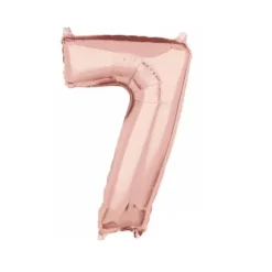 Ballon à air Chiffre Rose Gold - 66 cm - Chiffre au Choix