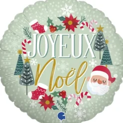 Ballon Aluminium Arrondi - Joyeux Noël