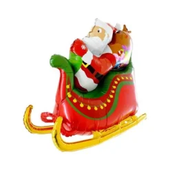 Ballon Aluminium à forme 3D - Traîneau du Père Noël