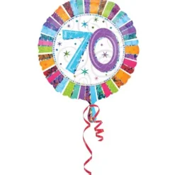 Ballon 70 Ans à Hélium Etoiles Scintillantes