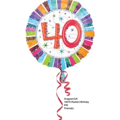 Ballon 40 Ans à Hélium Etoiles Scintillantes
