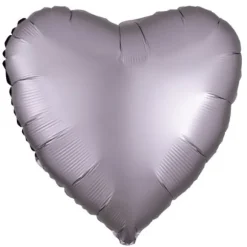 1 Ballon Coeur Pastel - Greige