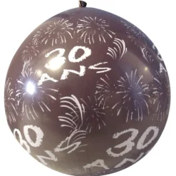 Ballon de Baudruche Géant "30 ans" 1 mètre - Coloris au choix