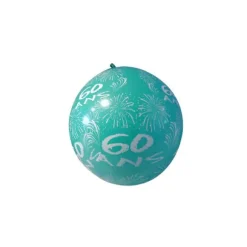 Ballon de Baudruche Géant "60 ans" 1 mètre - Coloris au choix