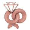 Ballon en Aluminium - Alliances en Rose Gold - 99 cm