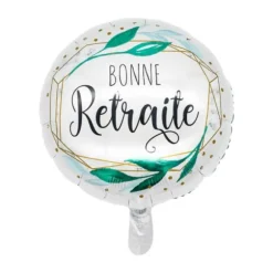 Ballon en aluminium arrondi - Bonne Retraite - Diamètre 43 cm