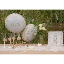 Ballon en aluminium arrondi - Diamètre 45 cm - Collection Little Teddy