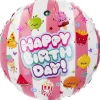 Ballon en aluminium arrondi "Happy Birthday" - Diamètre 45 cm - Collection Kawaii Party