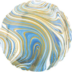 Ballon en aluminium arrondi - Marbre - 43 cm - Couleur au choix