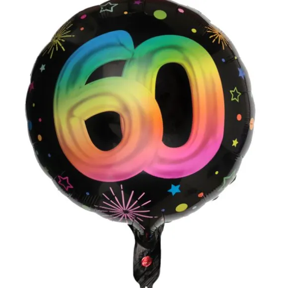 Ballon en aluminium arrondi pour anniversaire - Diamètre 45 cm - Collection Festicolor - Âge au choix
