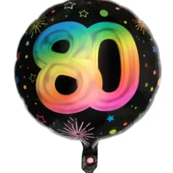 Ballon en aluminium arrondi pour anniversaire - Diamètre 45 cm - Collection Festicolor - Âge au choix