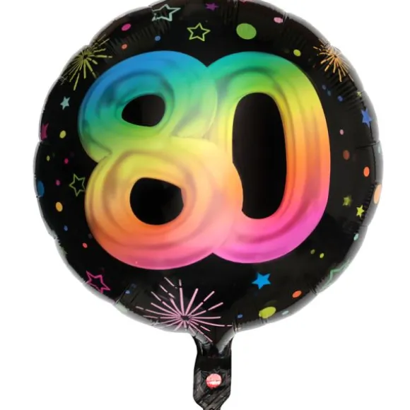 Ballon en aluminium arrondi pour anniversaire - Diamètre 45 cm - Collection Festicolor - Âge au choix