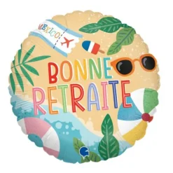 Ballon en Aluminium - Bonne Retraite - 35 x 35 cm