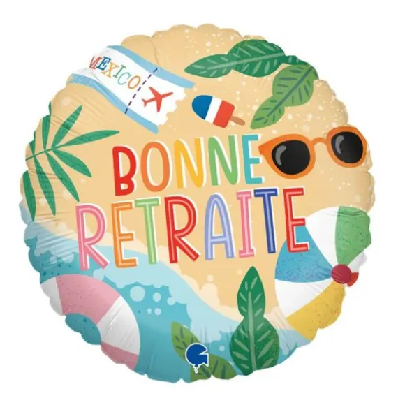 Ballon en Aluminium - Bonne Retraite - 35 x 35 cm