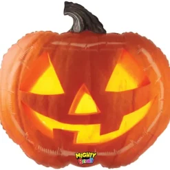 Ballon en aluminium d'Halloween - Citrouille "Jack O' Lantern" - 59 x 52 cm
