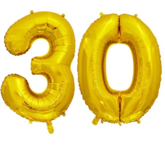 Ballon en aluminium en forme de nombre pour anniversaire - Rose Gold - 86 cm - Âge au choix